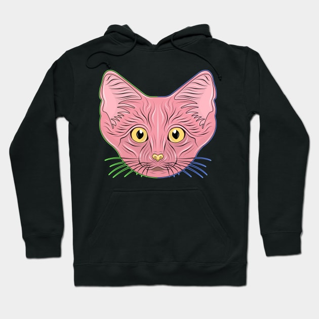 cute red sand cat face Hoodie by dwalikur